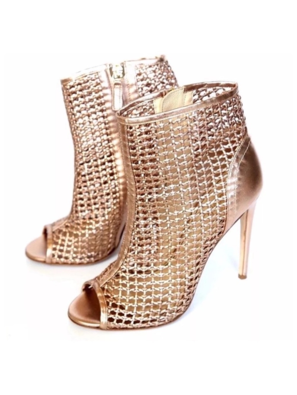 Jerome C. Rousseau Rose Gold Ankle Boots 38 - Picture 2 of 7